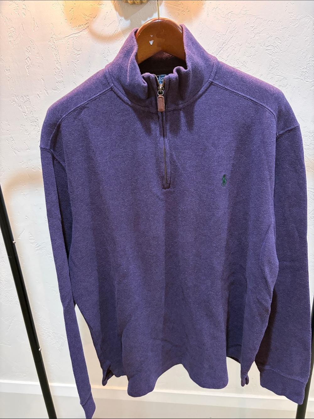 Ralph Lauren Men's Zip-Up Sweater in Deep Purple